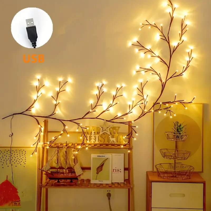 Luces de enredadera para árbol de Navidad DIY con alimentación USB
