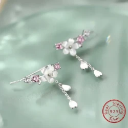 Pendientes colgantes hipoalergénicos de plata de ley 925