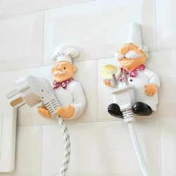 Organizador de cables de alimentación estilo chef, paquete de 2