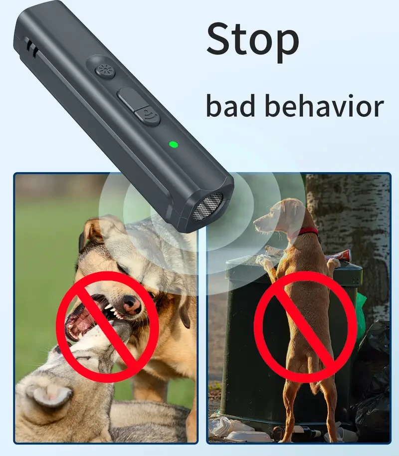 Dispositivo ultrasónico recargable para controlar los ladridos de perros