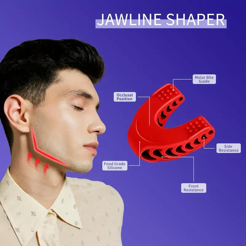 Ejercitador de mandíbula de 3 piezas para hombres y mujeres - 3 niveles de resistencia