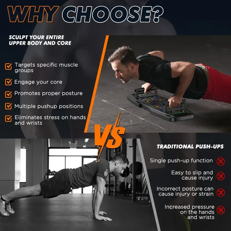 Tabla de flexiones multifunción 16 en 1