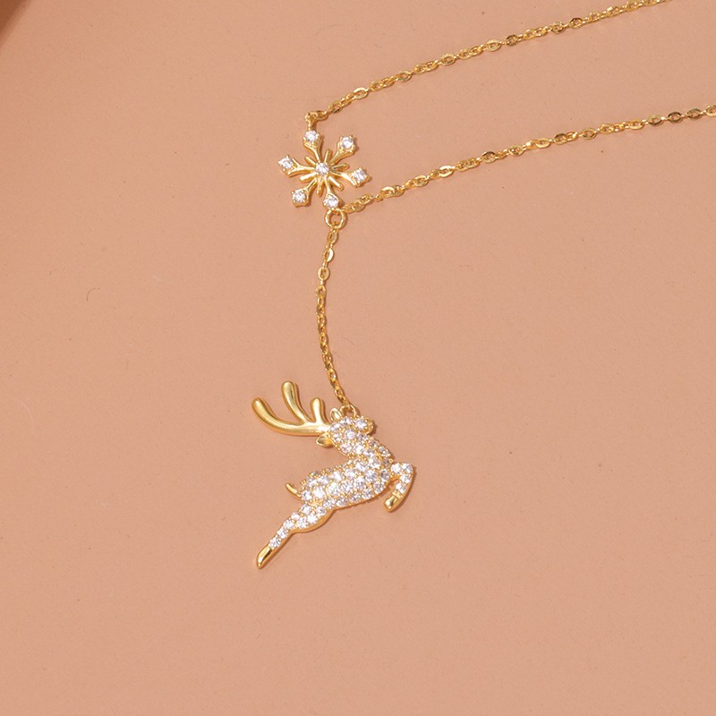 Collar de ciervo para mujer en plata de ley
