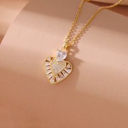 Collar de amor de lujo asequible con diseño de moda en plata esterlina
