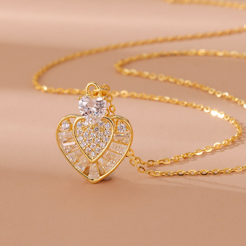 Collar de amor de lujo asequible con diseño de moda en plata esterlina