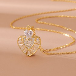 Collar de amor de lujo asequible con diseño de moda en plata esterlina