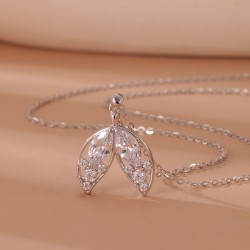 Collar de cola de sirena de plata esterlina
