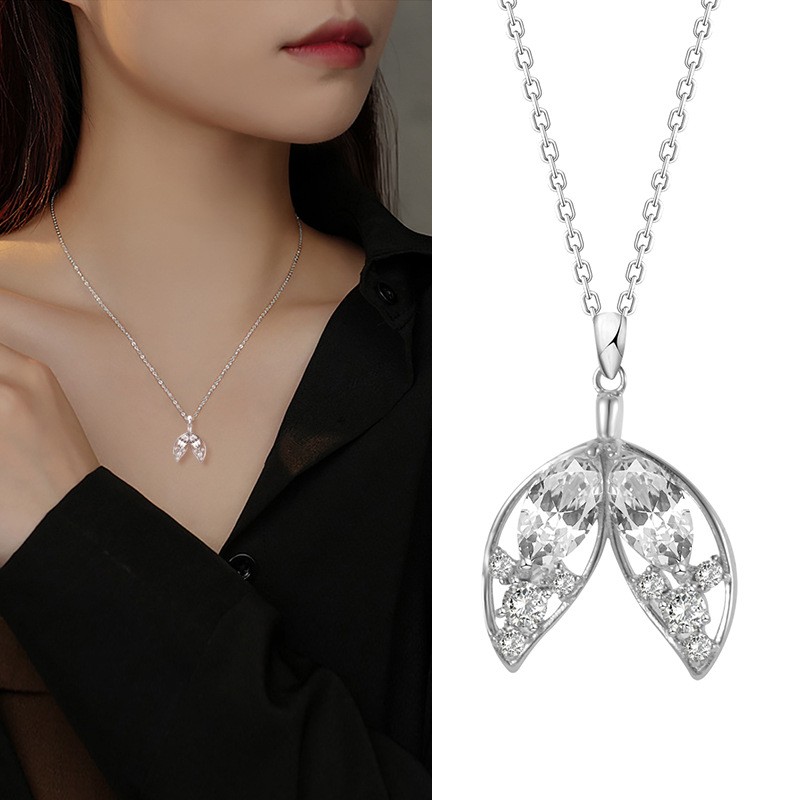 Collar de cola de sirena de plata esterlina