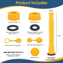 Boquilla flexible de repuesto mejorada para bidones de gasolina, compatible con la mayoría de bidones de 1, 2, 5 o 10 galones.