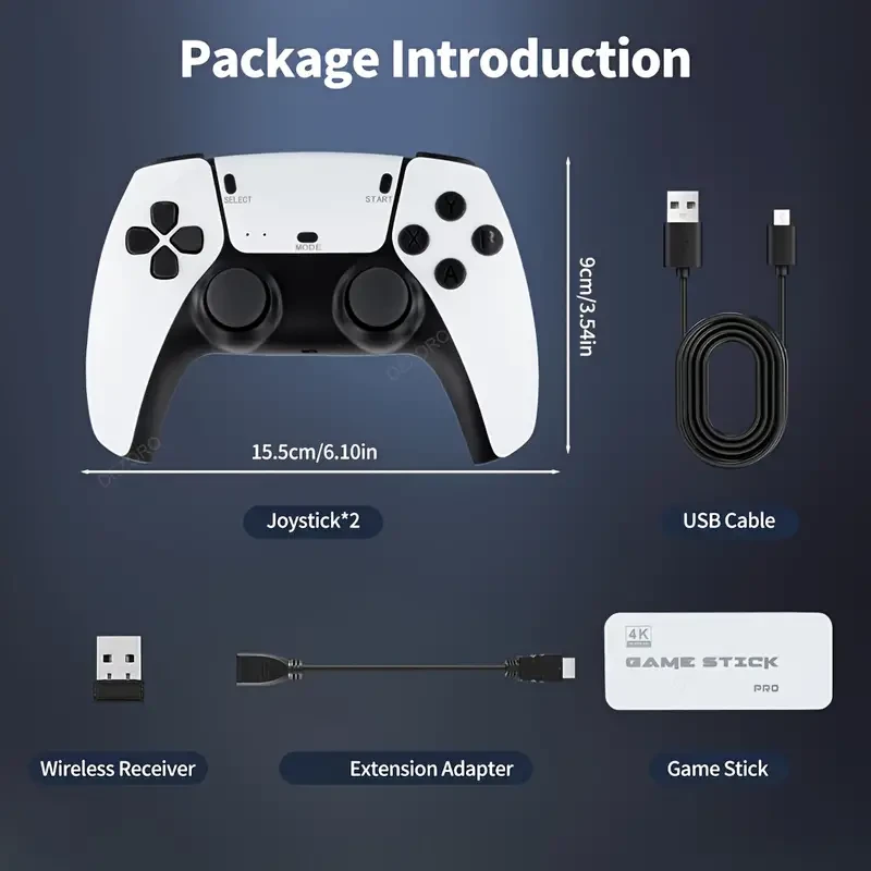 Consola de juegos portátil M15 Game Stick Mini TV con mandos inalámbricos