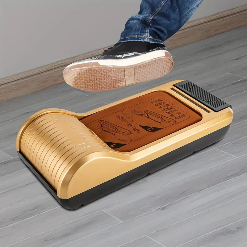 Máquina automática de película para calzado - Dispensador portátil de fundas para calzado con pedal