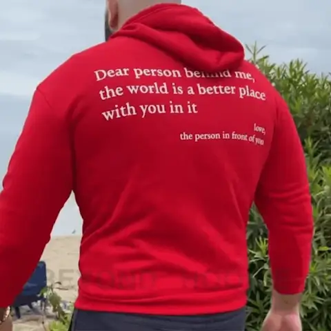 Sudadera unisex "Querida persona detrás de mí"