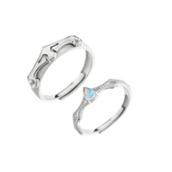 Anillos de pareja de princesa y caballero