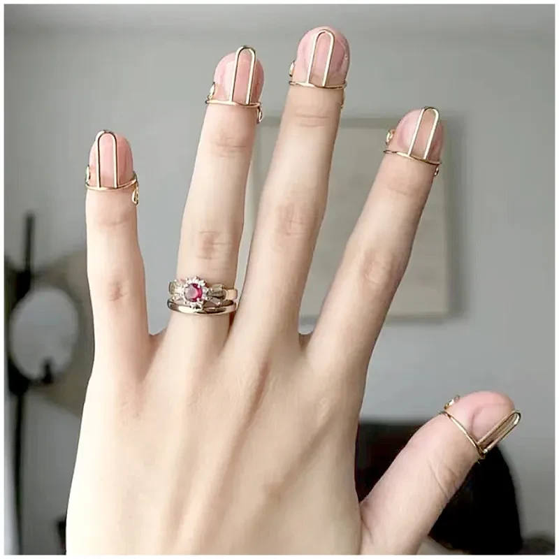 Tabletas de mejora de metal para anillos de uñas extraíbles