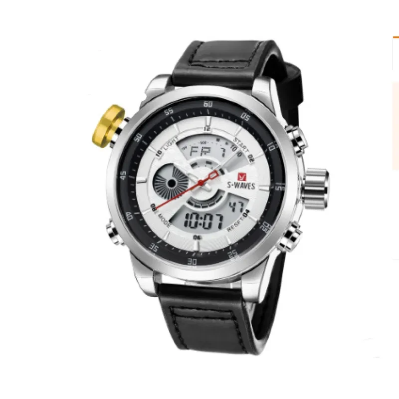 Reloj casual moderno para hombre, doble correa, resistente al agua.