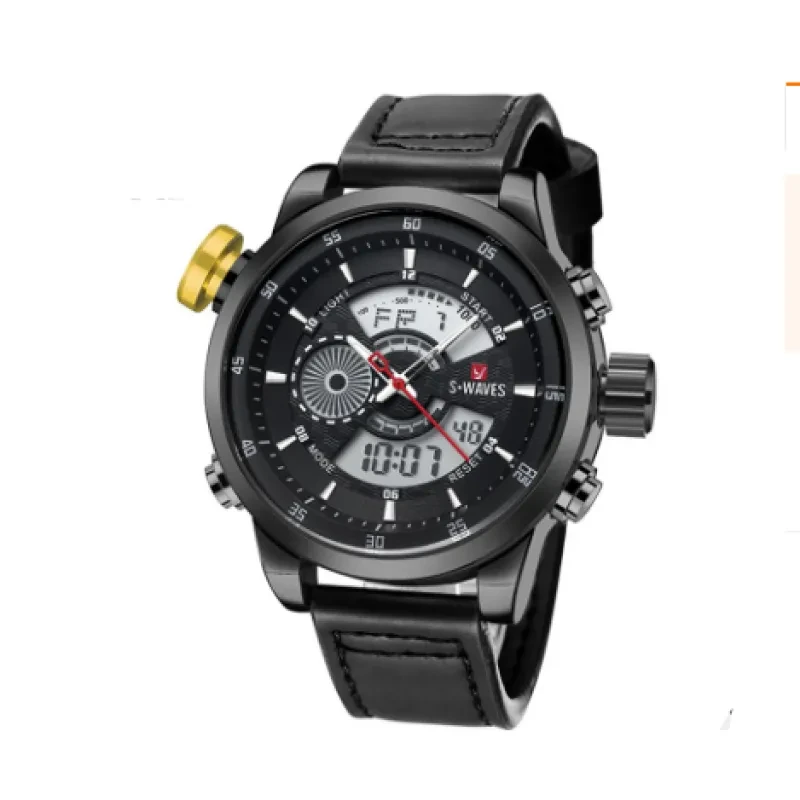 Reloj casual moderno para hombre, doble correa, resistente al agua.