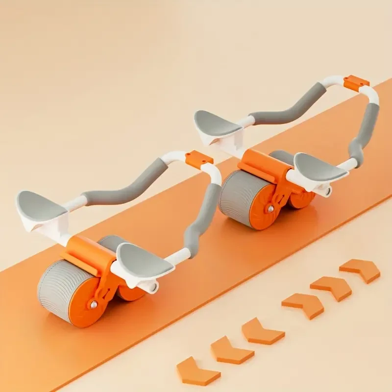Rueda abdominal de rebote automático con soporte para codos