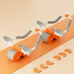 Rueda abdominal de rebote automático con soporte para codos