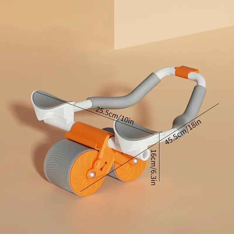 Rueda abdominal de rebote automático con soporte para codos