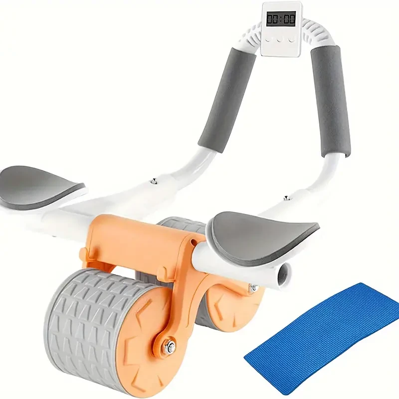 Rueda abdominal de rebote automático con soporte para codos