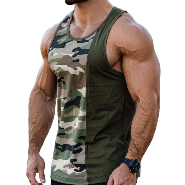 Camiseta de tirantes ajustada con cuello redondo