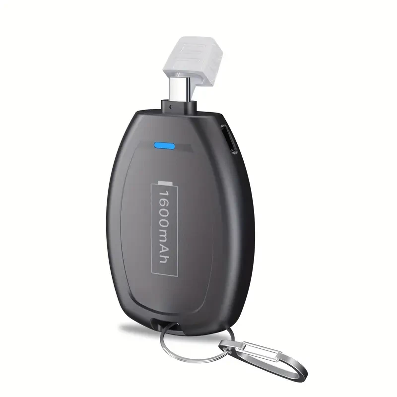 Cargador portátil tipo llavero USB-C/Tipo-C de 1600 mAh