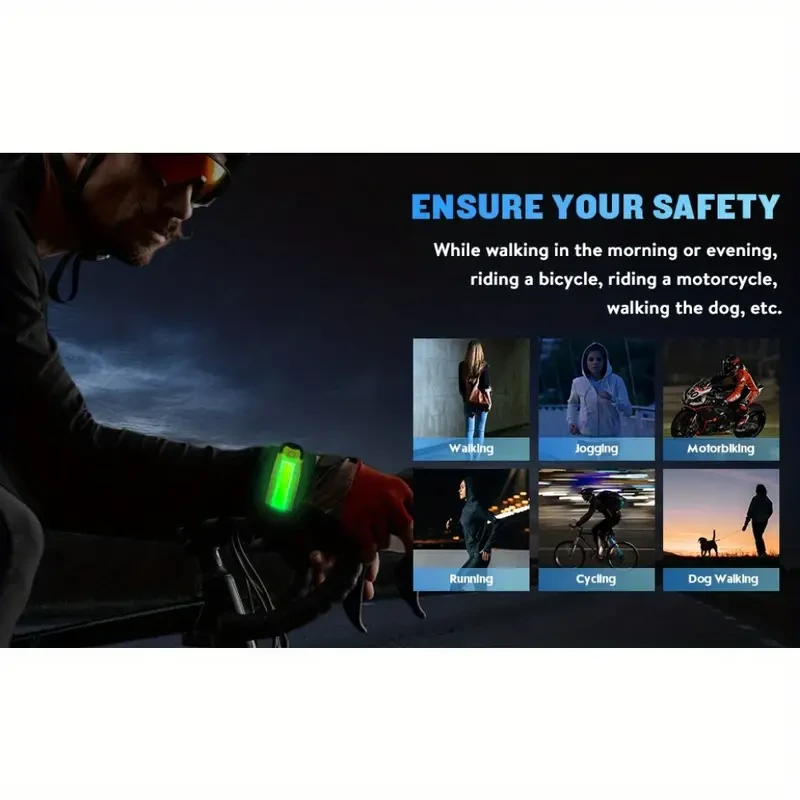 Brazalete LED recargable para correr y caminar de noche (paquete de 2)