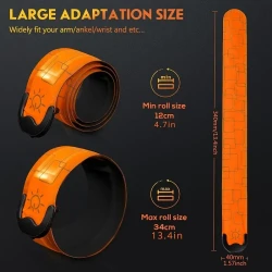 Brazalete LED recargable para correr y caminar de noche (paquete de 2)