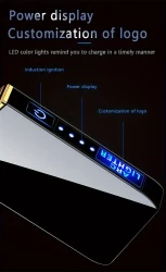 Encendedor inteligente de arcoíris para exteriores, resistente al viento y con carga USB