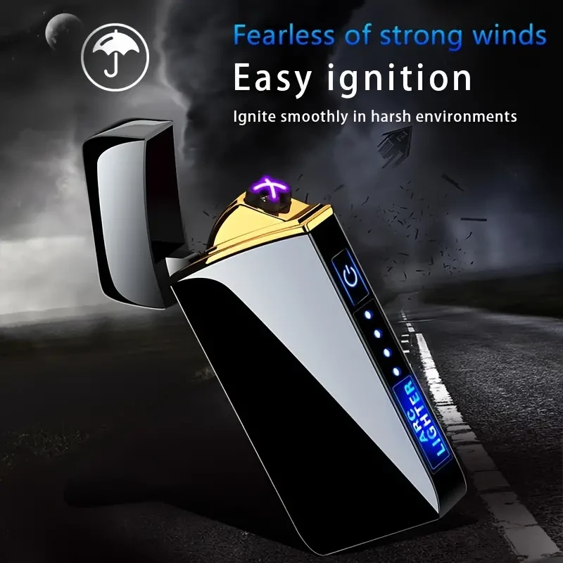 Encendedor inteligente de arcoíris para exteriores, resistente al viento y con carga USB