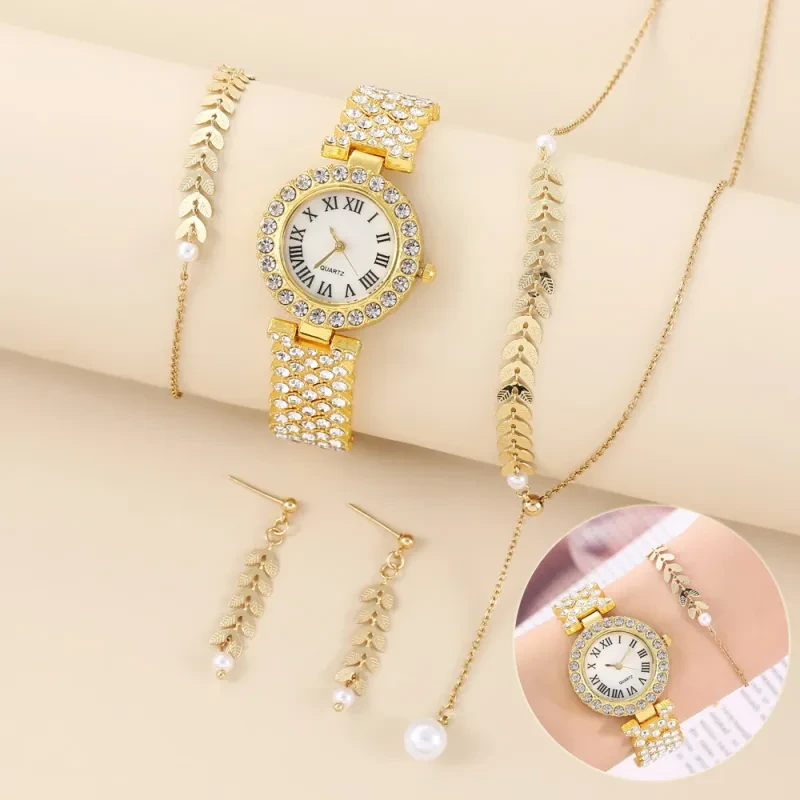 Reloj de pulsera de lujo con diamantes para mujer