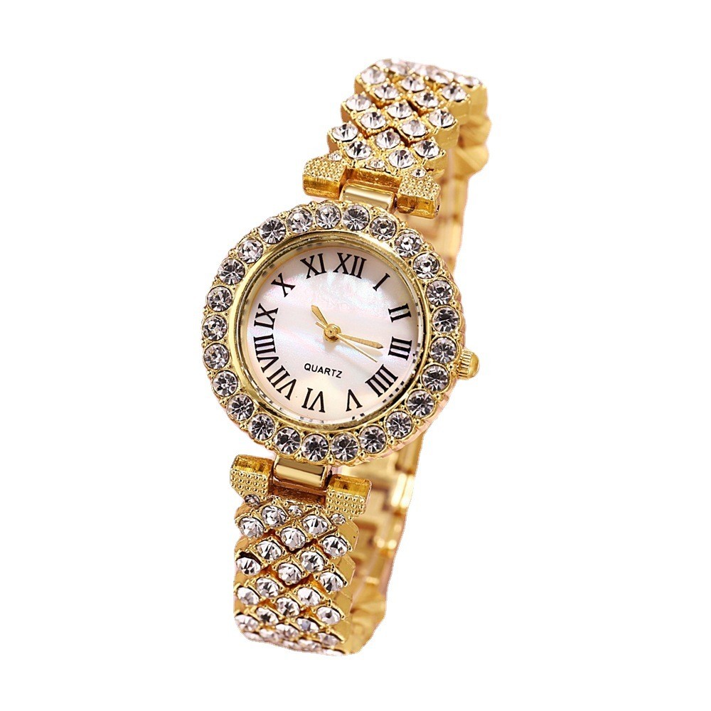 Reloj de pulsera de lujo con diamantes para mujer
