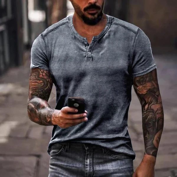 Camiseta de manga corta con cuello