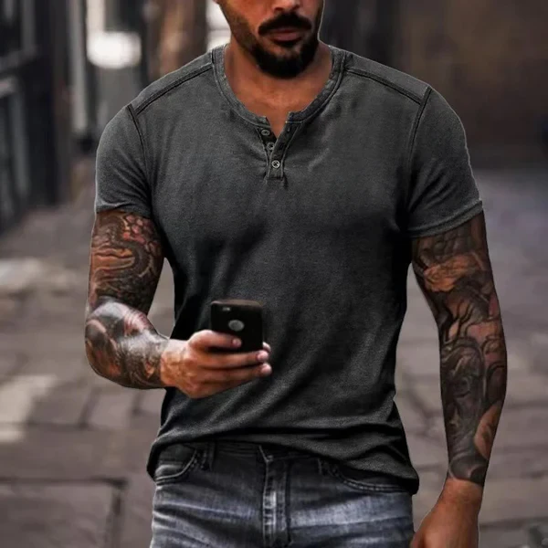 Camiseta de manga corta con cuello