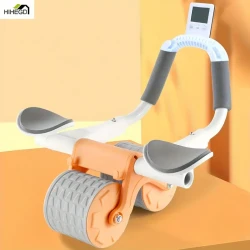 Rueda abdominal de rebote: rodillo abdominal con soporte para codos y temporizador