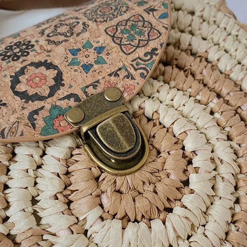 Bolso de playa hecho a mano con bandolera