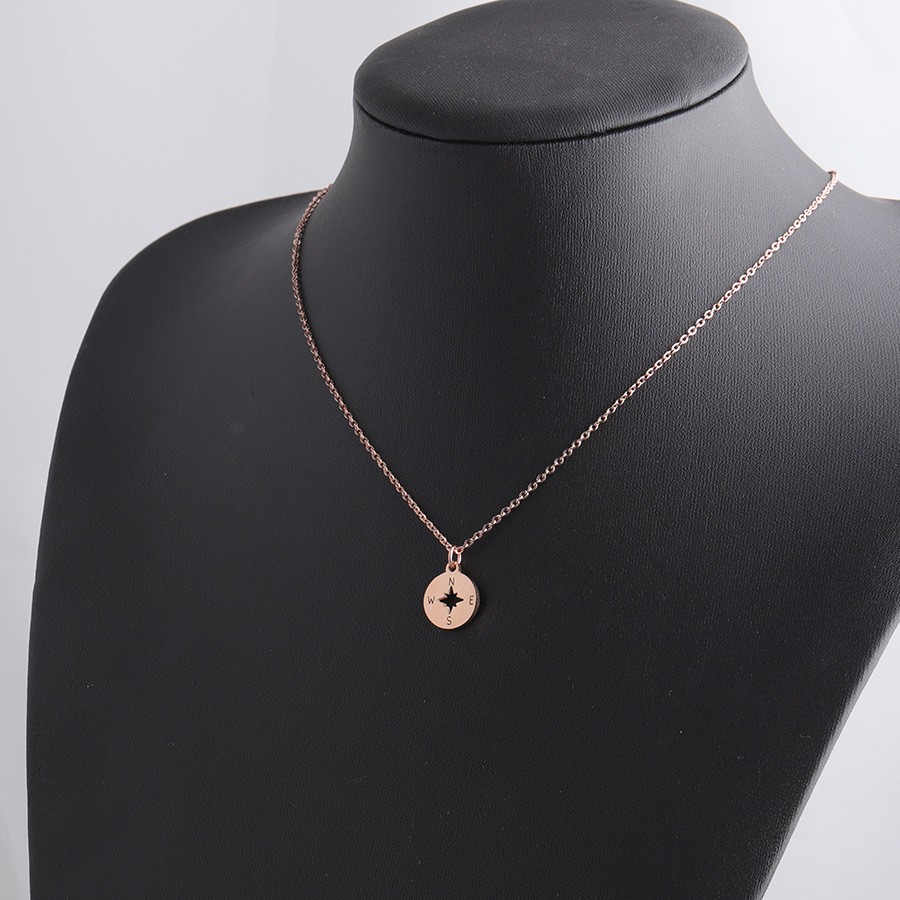 Collar de espejo redondo de acero inoxidable