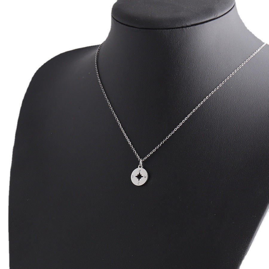 Collar de espejo redondo de acero inoxidable