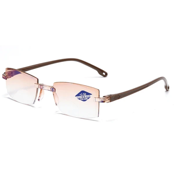 Gafas biofocales de cerca y lejos progresivas y antiazules con lente HD con corte de diamante