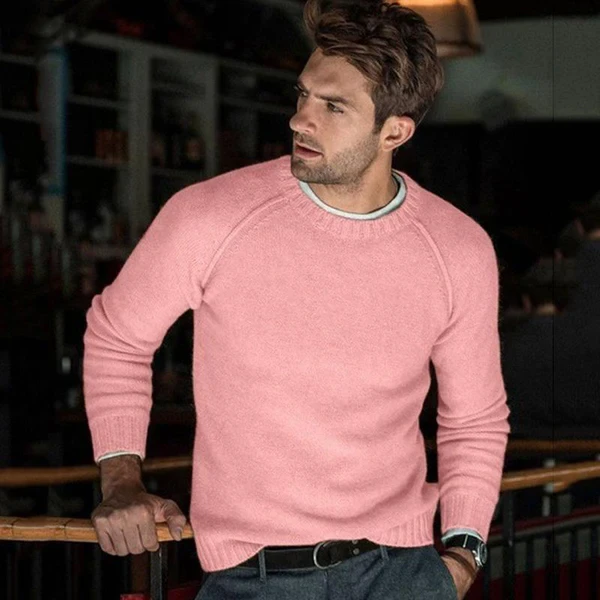 Suéter de punto con cuello redondo