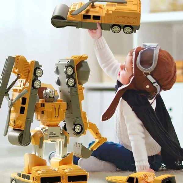 Juguetes ensamblados de automóviles de ingeniería de transformación magnética