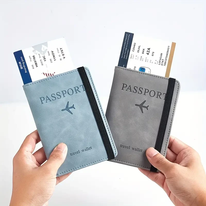 Cartera de cuero para pasaporte