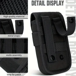 Funda para teléfono celular con accesorio Molle y parche con bandera de EE. UU.