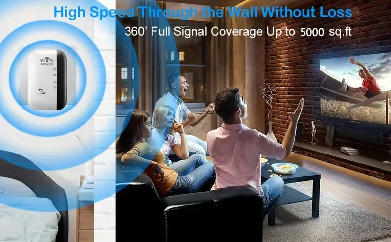 Amplificador de señal WiFi de 300 Mbps: repetidor de Internet inalámbrico y punto de acceso de largo alcance