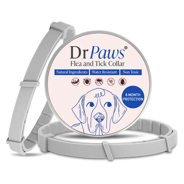 Collar DrPaws antipulgas y garrapatas para perros de 8 meses