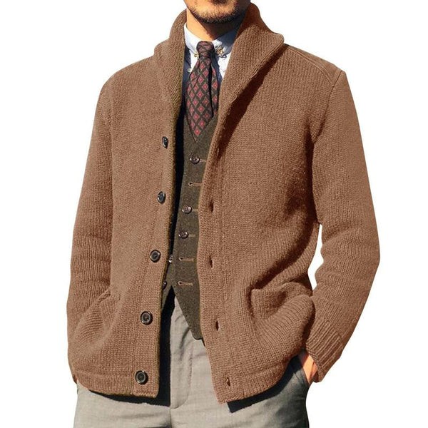 Chaqueta de punto con botones de color liso