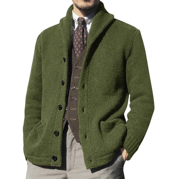 Chaqueta de punto con botones de color liso