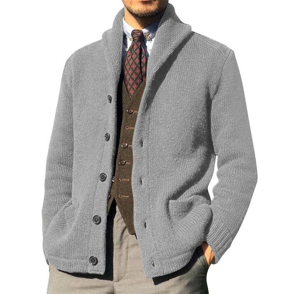 Chaqueta de punto con botones de color liso