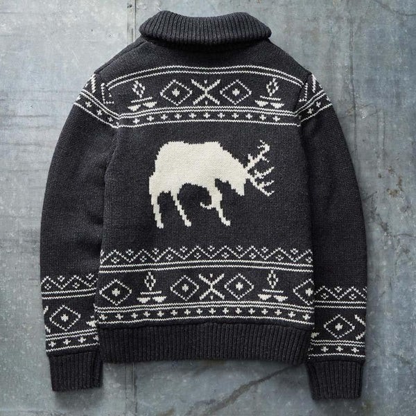Chaqueta de punto de manga larga de jacquard