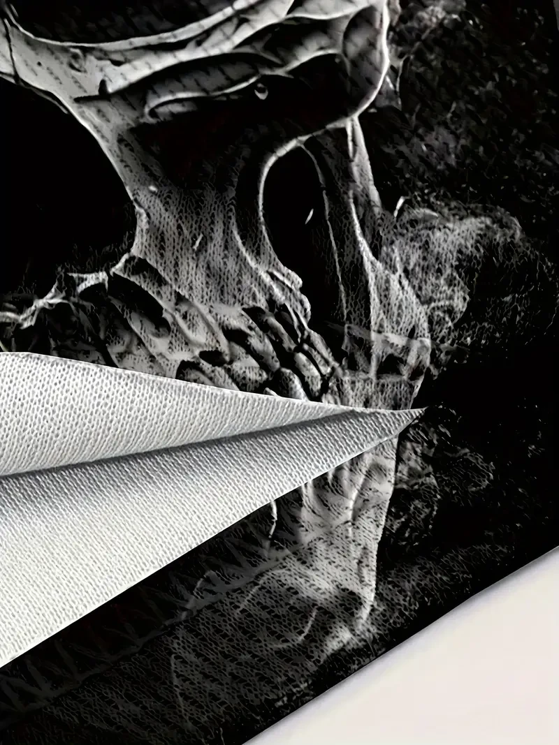 Camiseta de manga corta con cuello redondo y estampado 3D de calavera para hombre